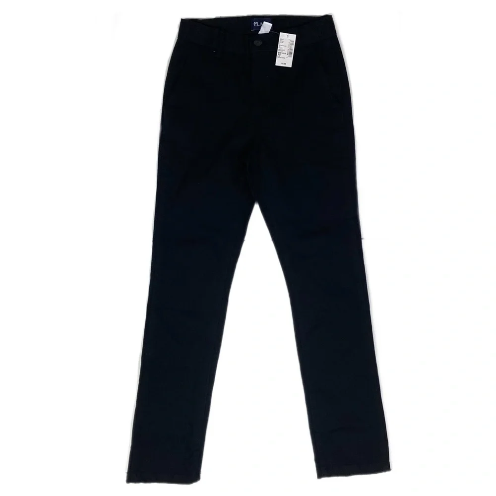 The Children's Place Boys Slim Fit Chino Pants Black Size 12 Slim